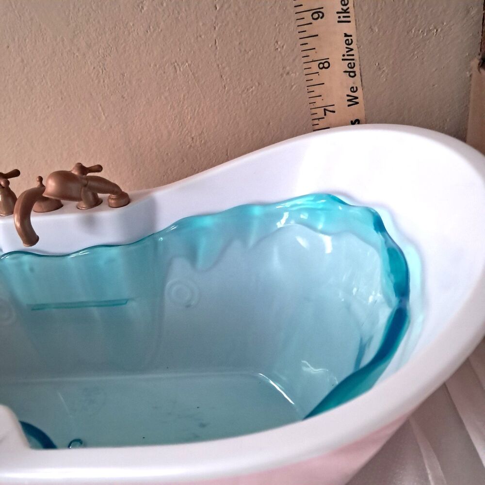 Our Generation Bathtub Bubbly Bath for 18” Dolls Toy Pink With Liner Sound Works - Picture 14 of 16